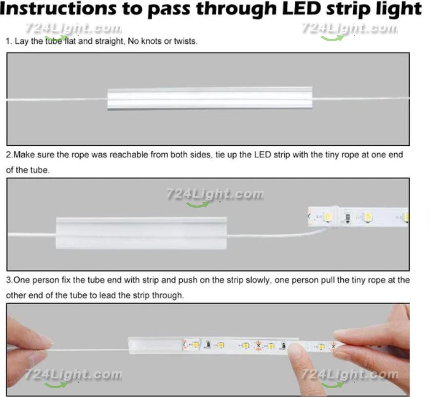 1M/5M/10M/20M Pack of T1220 3 Sides Edge Lighting LED Neon Light Housing Kit with End Caps and Mounting Clips, Flexible Neon Channel Fit for 10mm Wide LED Strip Lights