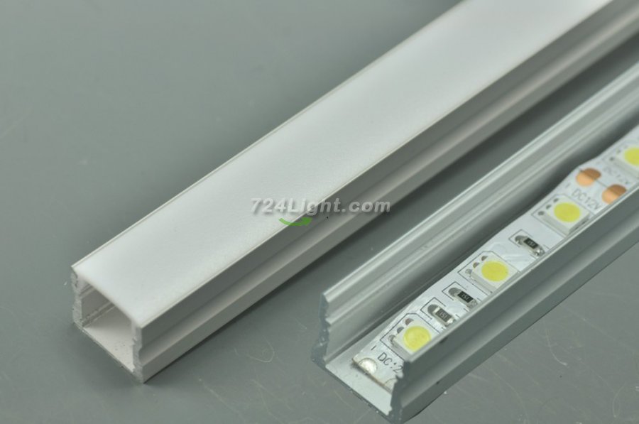 LED Channel U Aluminum Extrusion Recessed LED Aluminum 12.2 width 1 meter(39.4inch) LED Profile - Click Image to Close