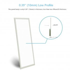 1'x4' (295x1195mm) 40W LED Panel Light in 0.39'' (10mm) White Trim Flat Sheet Panel Lighting Board Super Bright Ultra Thin Glare-Free