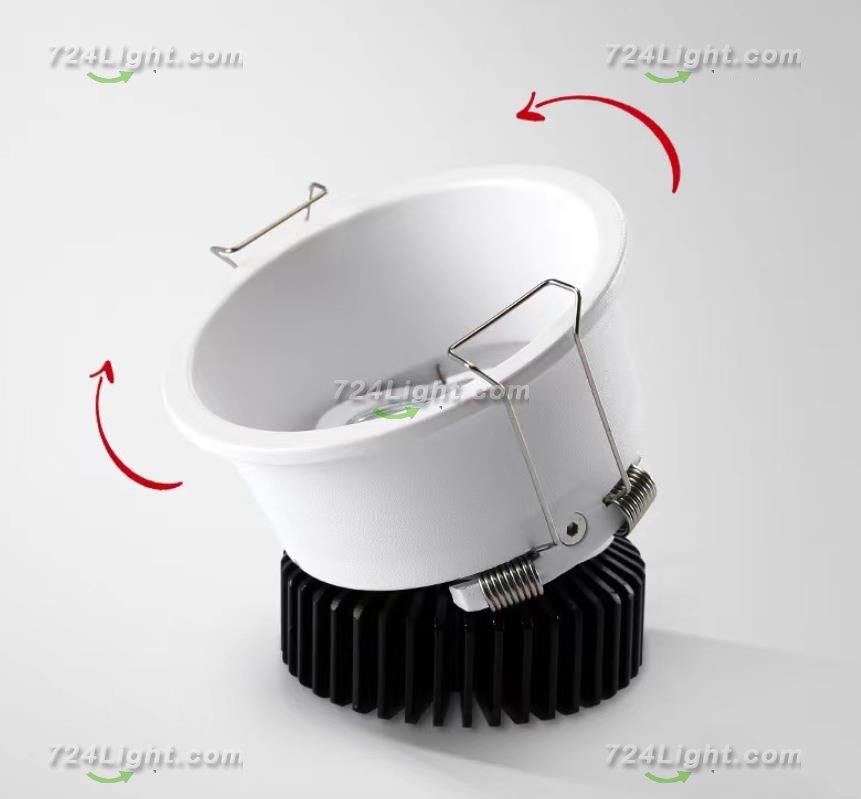 7W Spotlight Led Embedded High Color Rendering Deep Anti-glare Narrow Frame Household Aluminum Wall Washer Downlight