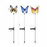 Solar Butterfly Lights, 3 Pack Garden Solar Lights Outdoor, Multi-Color Changing LED Solar Lights, Solar Stake Light with IP65 Waterproof Fiber Optic Butterfly Decorative Lights