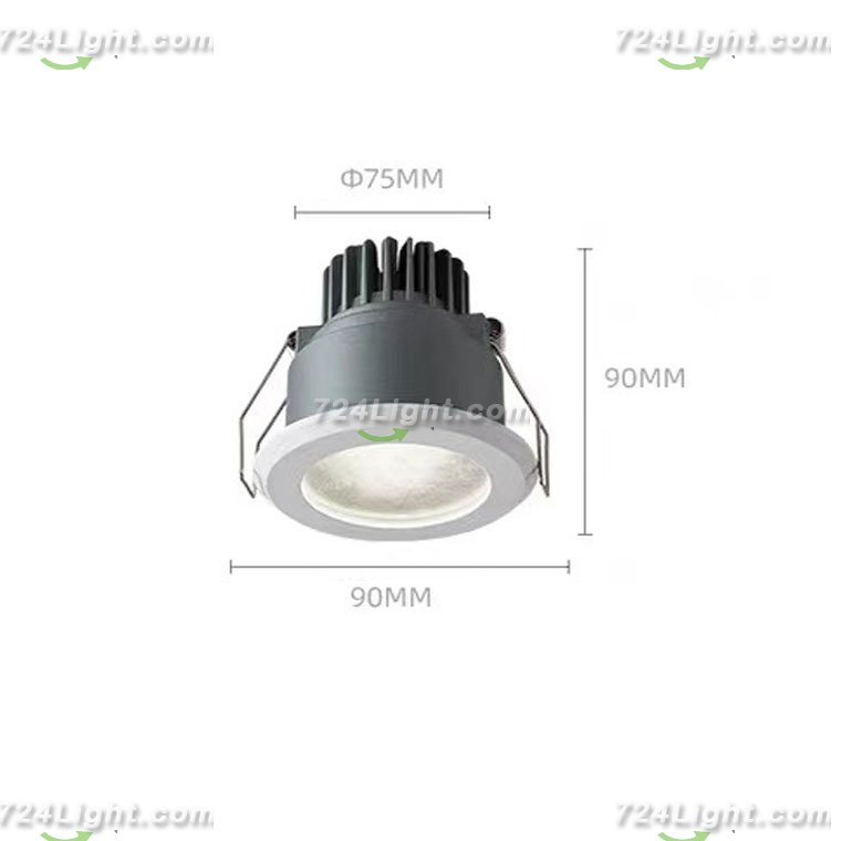 7W Waterproof Spotlight Cree LED High Color Rendering COB Embedded Anti-fog Dust-proof Bathroom Kitchen Downlight