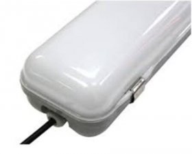 Milky White Cover T8 LED Tube Lights with Striped Clear Tri-proof T8 Tube Fixture for Double Tube