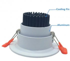 16W Dimmable CRI80 COB LED Downlight Cut-out 4.5in (115mm) 60 Degree 120W Halogen Bulbs Equivalent