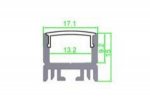 LED Channel with heat sink and tracking for led strip light or line pendent Light