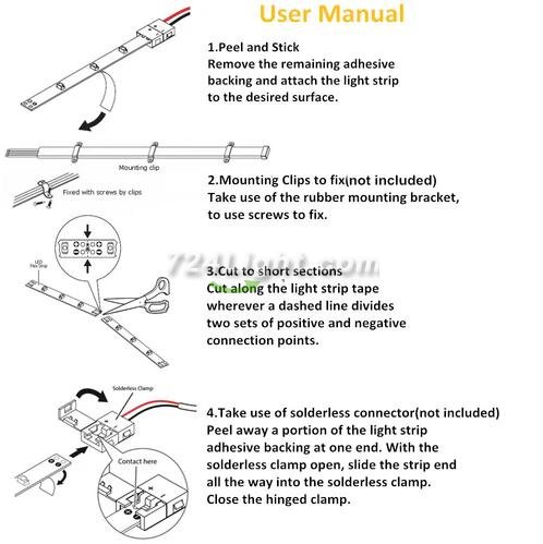 Red/Blue/Yellow/Green DC 12V Dimmable SMD2835-300 Flexible LED Strips 60 LEDs Per Meter 8mm Width LED Tape Light