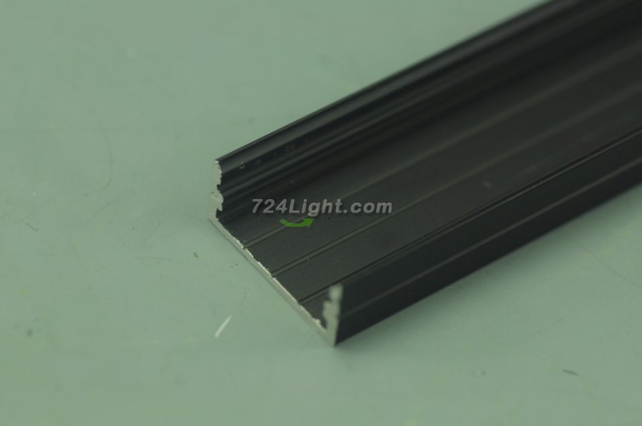 PB-AP-GL-014-B Black Super wide 20mm Strip Recessed LED Aluminium Extrusion Recessed LED Aluminum Channel 1 meter(39.4inch) LED Profile