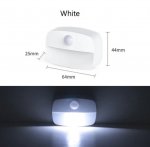 4Pack PIR Motion Sensor LED Night Light, Motion Activated Under Cabinet Light, Battery Operated Stick-on Anywhere Motion Activated for Kitchen Stairway (Battery not included)