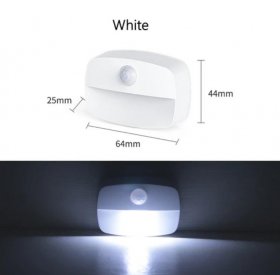 4Pack PIR Motion Sensor LED Night Light, Motion Activated Under Cabinet Light, Battery Operated Stick-on Anywhere Motion Activated for Kitchen Stairway (Battery not included)