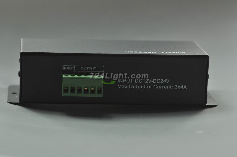 LED DMX Controller 4 Amp 3 Channel LED Light DMX Decoder