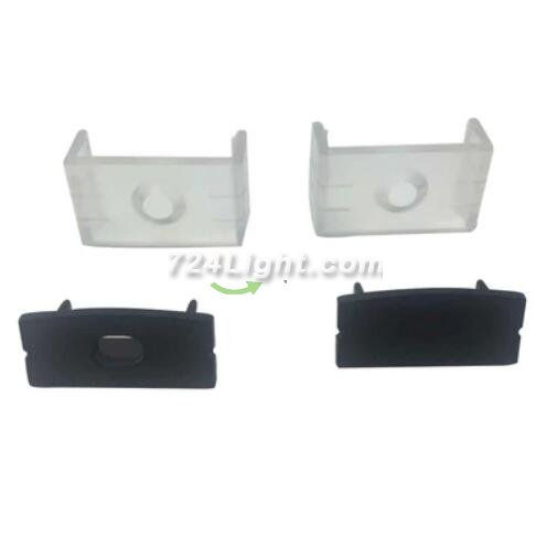 Black LED Aluminum Profile U04 10x23mm U-Shape LED Aluminum Channel System for LED Strips Installation