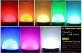 9W E27 RGBW Full Color LED Bulb Kits