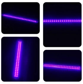5W AC85-265V 11inches T5 LED UV 385-400nm Black Light Strip, Tube Light for Bedroom Halloween Decorations and Christmas Party, Fun Atmosphere, Black Light Poster 6ft Power Cord with Built-in ON/Off Switch