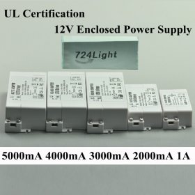 12W 24W 36W 48W 60W LED Power Supply 12V 1A 2A 3A 4A 5A LED Power Supplies UL Certification For LED Strips LED Light