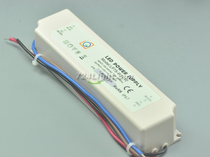 75 Watt LED Power Supply 12V 6.25A LED Power Supplies Waterproof IP67 For LED Strips LED Light