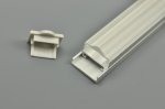 LED aluminum Channel with Clear Lenses Diffuser (WxH):16.9 mm x 6.1mm 1 meter (39.4inch) LED Profile