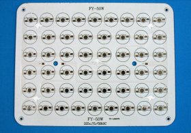 50W 225x175mm LED High Power Rectangular Aluminum Plate 10 Series Connections 5 Parallel connections For Floodlight