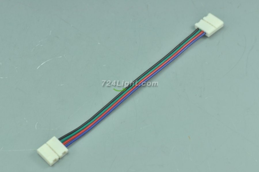 LED RGB Strip 10mm 4Pin Connector For 3528/5050 Multicolor LED Strip Easy Connect Cord Clip