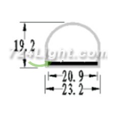 plastic Waterproof LED Channel IP65 led profile housing For 20mm Flexible Strip light