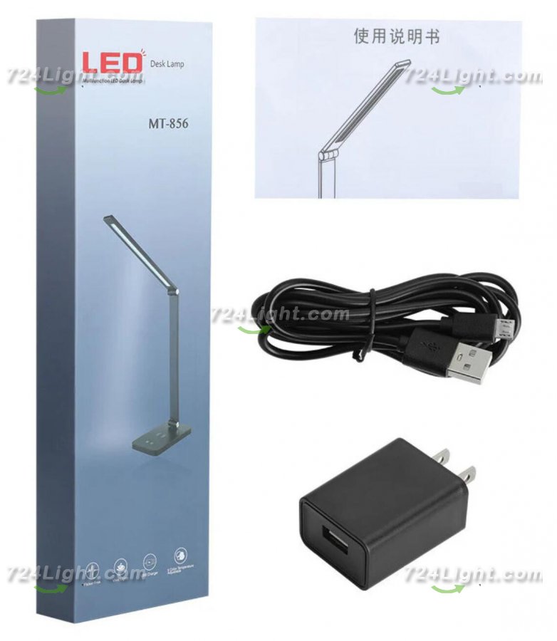 LED Desk Lamp with Wireless Chargers and USB Charging Port for Home Office, Desk Light withTimer for Reading, Study, Crafts