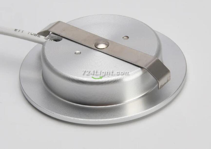 4pcs Pack LED Under Cabinet Lighting 2.5W 12VDC Ultra Thin, 3 Switches are Available Controllable Puck Light for Motorhome, Caravan, Truck, Kitchen, Wine Cabinet, Wardrobe