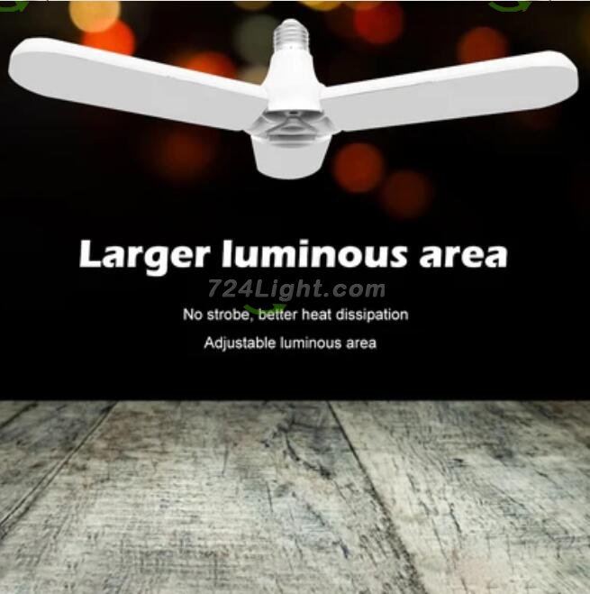 45W Deformable LED Garage Ceiling Lights 4500LM 6500K White 400 Watt Equivalent CRI80+ E26/E27 Base