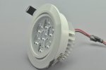 7W CL-HQ-02-7W LED Ceiling light Cut-out 90mm Diameter 4.3" White Recessed Dimmable/Non-Dimmable LED Downlight