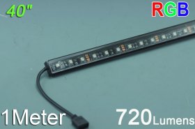 Bestsell Black 1 Meter LED Strip Bar 1meter Rigid Strip light 39.3inch Aluminium 5050 RGB Rigid LED Strips Bar