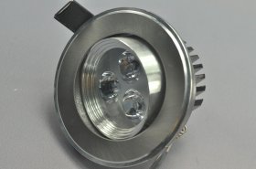 3W CL-HQ-04-3W LED Down Light Cut-out 70.5mm Diameter 3.4" Gray Recessed Dimmable/Non-Dimmable LED Down Light