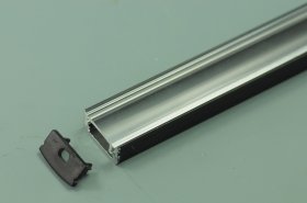 2 Meter 78.7” Black LED Aluminium Channel 8mm Recessed U Type LED Aluminum Channel LED Profile Inside Width 12.2mm