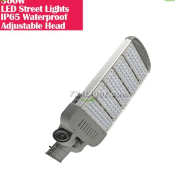 300W IP65 Waterproof Adjustable Head LED Street Lights Modular LED Pole Light Outdoor 120LM/W CRI80+ Warm White 3000K