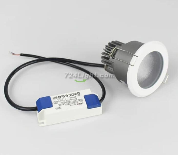 15W 3.8 inches Coutout Waterproof IP65 CRI>80 Round LED Downlight Vapor Proof Fit for Shower, Sauna and Outdoor Lighting