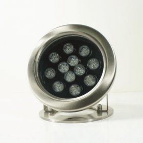 4 Pack 12W LED Under Water Light, Stainless Steel Housing, 168mm in Diameter, Single Color DC24V, IP68 Waterproof Fountain Light