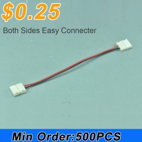 Wholesale Single Color Strip Light Connecter with Double Easy Clip Single optional Easy Connecter For 5050 3528 5630 10mm 8mm optional led strip light