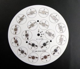 18W RGB LED High Power Aluminum Plate Diameter 120mm 6 Series Connections Common Anode