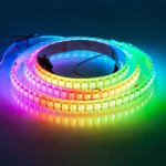 DC 5V SK6812 Individually Addressable LED Strip Light 5050 RGBW 6.6 Feet (200cm) 144LED/Meter LED Pixel Flexible Tape White PCB