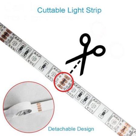 (image for) 16.4ft（5Mtrs) 300LED SMD5050 RGB LED Light Strip Kit Music Sync, IR Remote, WiFi APP Controlled, Alexa Compatible