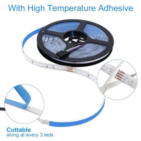 (image for) 32.8FT/10Mtr RGB LED Strip Lights Kit, SMD5050 30LEDs/Mtr, WiFI Wireless, Smart APP controlled