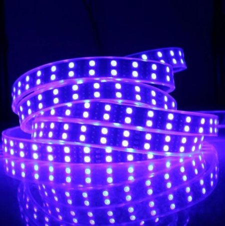(image for) 16.4FT/5M RGB LED Strips Lighting, SMD5050-600 120 LEDs Per Meter Double Row Flexible LED Strips, 15mm Width