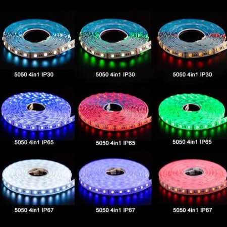 (image for) 16.4ft（5Mtrs) 300LED SMD5050 RGBW LED Strips Light Kit Music Sync, IR Remote, WiFi APP Controlled, Alexa Compatible