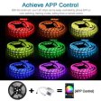 (image for) 16.4ft（5Mtrs) 300LED SMD5050 RGBW LED Strips Light Kit Music Sync, IR Remote, WiFi APP Controlled, Alexa Compatible