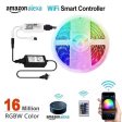 (image for) 16.4ft（5Mtrs) 300LED SMD5050 RGBW LED Strips Light Kit Music Sync, IR Remote, WiFi APP Controlled, Alexa Compatible