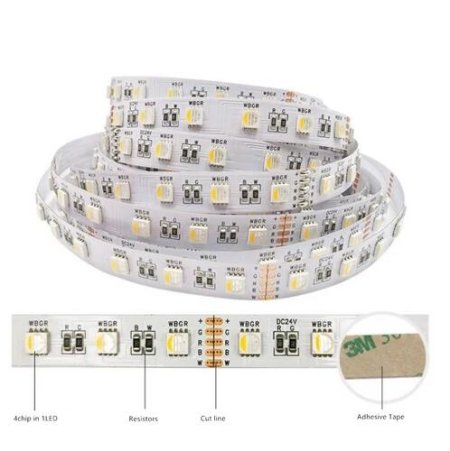 (image for) 32.8ft (10Mtrs) 600LED SMD5050 RGBW Strip LED Kit Music Sync, IR Remote, WiFi APP Controlled, Alexa Compatible