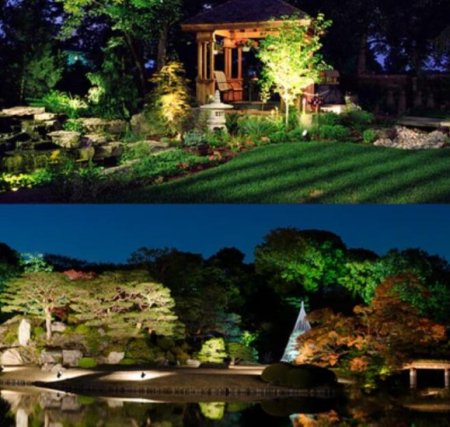 (image for) 4 PACK of 5W Warm White Outdoor IP65 Ground Inserted LED Garden Light Bullet Head Black Finish