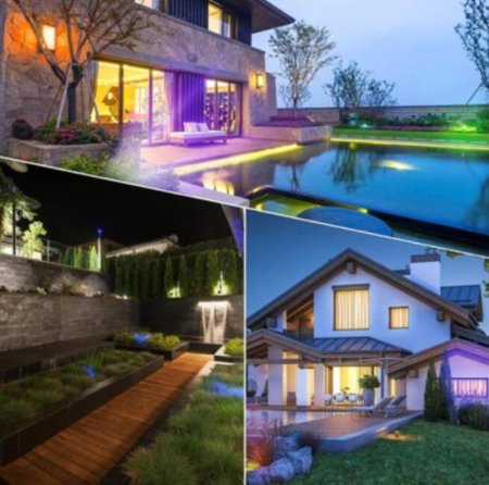 (image for) 5Watt Low Voltage RGBWW (RGB and 3000K Warm White) LED Well Lights Anti-glare Landscape Lighting IP65 Waterproof Outdoor 12V-24V Ground Lights for Garden Yard Driveway(8Pack)