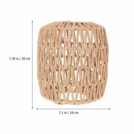 (image for) Hand-woven rattan chandelier Braided chandelier Wicker rattan shade Antique chandelier shade