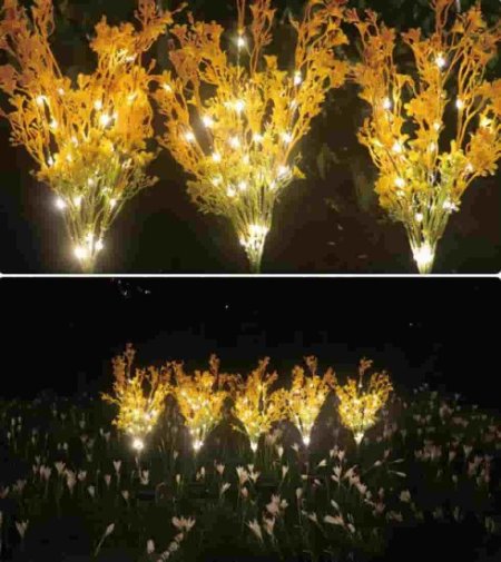 (image for) Solar Garden Lights Outdoor Decorative, Waterproof IP65 Powered Flower Lights