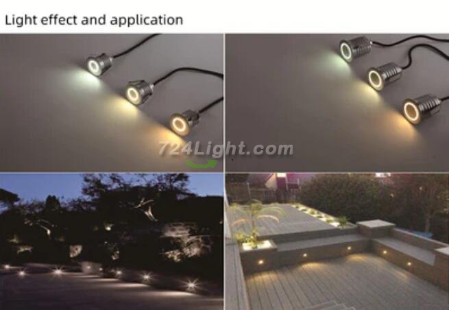 8 PCS Pack DC12V-24V 1W/3W IP67 Outdoor Waterproof LED Wall Light Corridor Ladder Step LED Lights