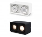 2PCS Pack 7W/10W AC110-AC220V Dual-Head Square LED Downlight Anti-glare LED Spotlight for Living Room Home Ceiling Aisle Lighting