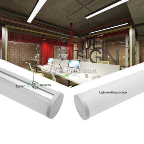 5 Pack D60 60mm Dia. Round Extruded Aluminum Channel for Pendant Linear Office Lighting System